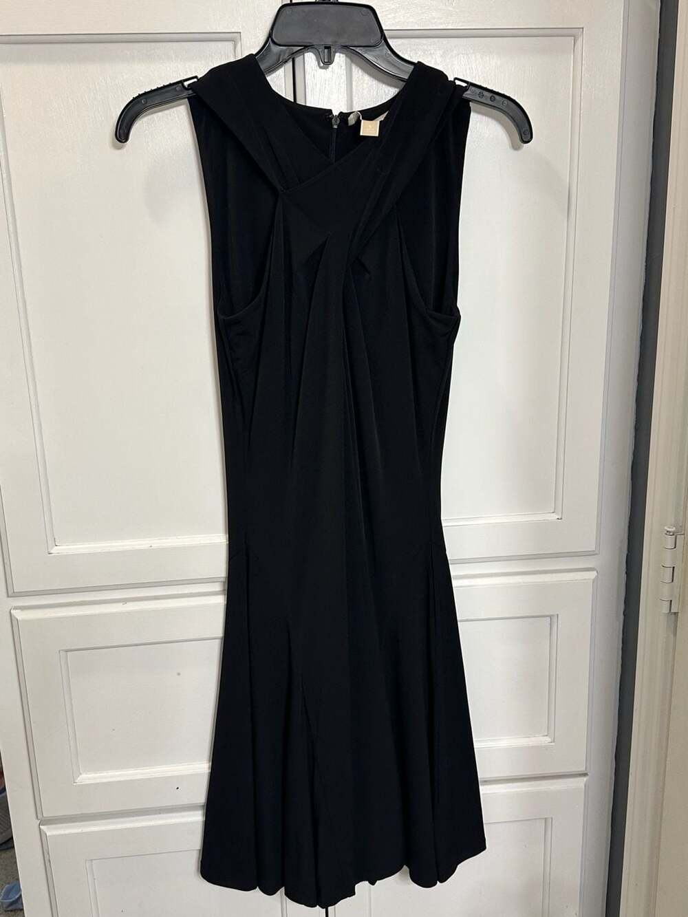 MICHAEL Michael Kors Black Sleeveless Criss-Cross Front Draped Dress 6